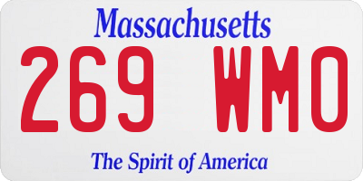 MA license plate 269WM0