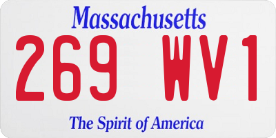 MA license plate 269WV1