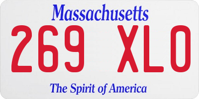 MA license plate 269XL0