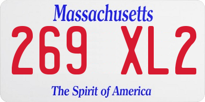 MA license plate 269XL2