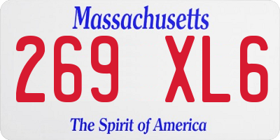 MA license plate 269XL6