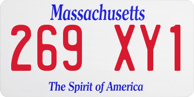 MA license plate 269XY1