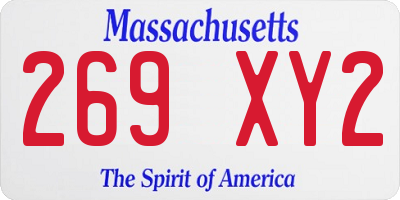 MA license plate 269XY2
