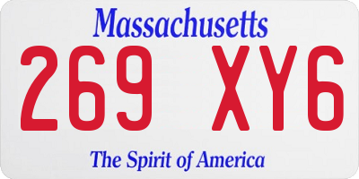 MA license plate 269XY6