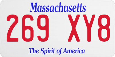 MA license plate 269XY8