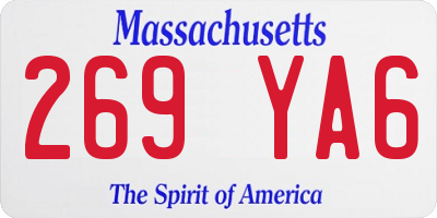 MA license plate 269YA6