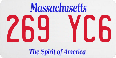 MA license plate 269YC6