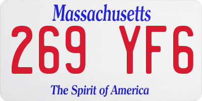 MA license plate 269YF6