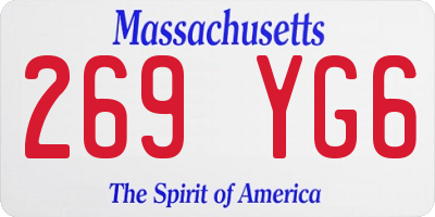 MA license plate 269YG6