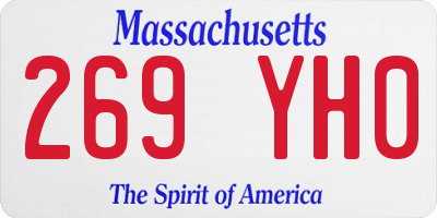 MA license plate 269YH0