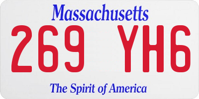 MA license plate 269YH6