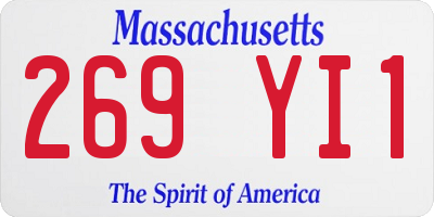 MA license plate 269YI1