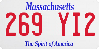 MA license plate 269YI2