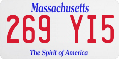MA license plate 269YI5
