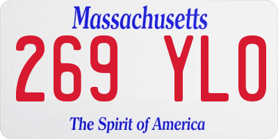 MA license plate 269YL0
