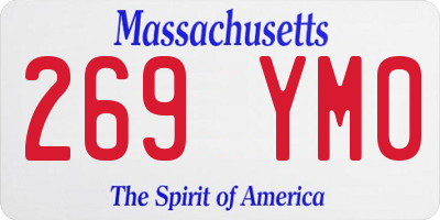 MA license plate 269YM0