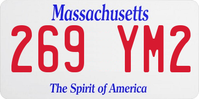MA license plate 269YM2