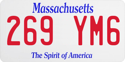 MA license plate 269YM6