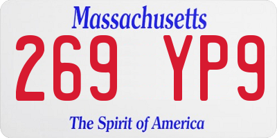 MA license plate 269YP9