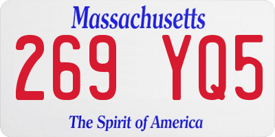 MA license plate 269YQ5