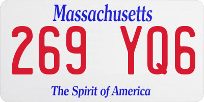 MA license plate 269YQ6