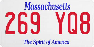 MA license plate 269YQ8