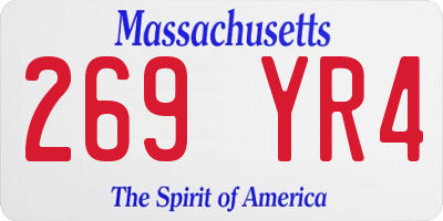 MA license plate 269YR4