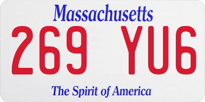 MA license plate 269YU6