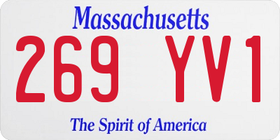 MA license plate 269YV1