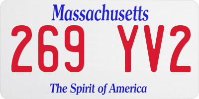 MA license plate 269YV2