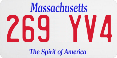 MA license plate 269YV4