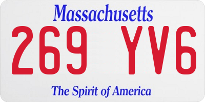MA license plate 269YV6