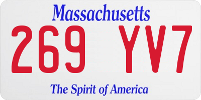 MA license plate 269YV7