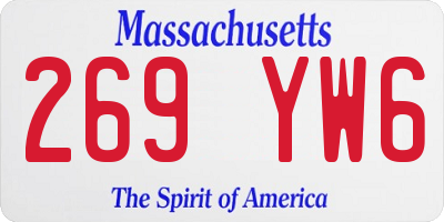 MA license plate 269YW6