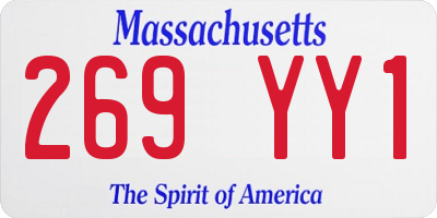 MA license plate 269YY1
