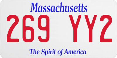 MA license plate 269YY2