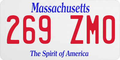 MA license plate 269ZM0