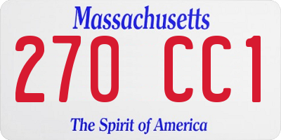 MA license plate 270CC1