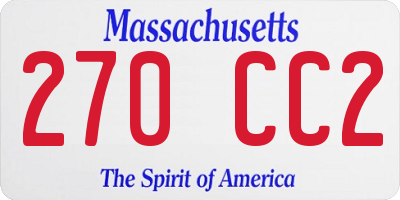 MA license plate 270CC2