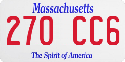 MA license plate 270CC6