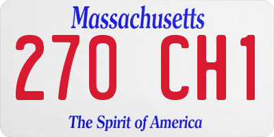 MA license plate 270CH1