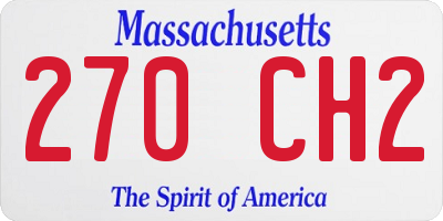 MA license plate 270CH2