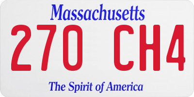 MA license plate 270CH4
