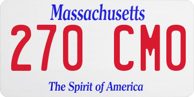 MA license plate 270CM0