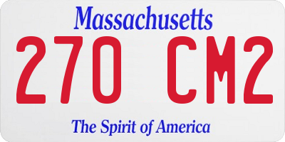 MA license plate 270CM2