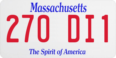 MA license plate 270DI1