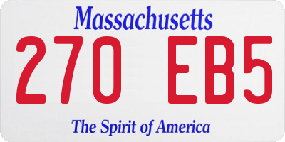 MA license plate 270EB5
