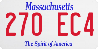MA license plate 270EC4