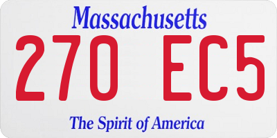 MA license plate 270EC5