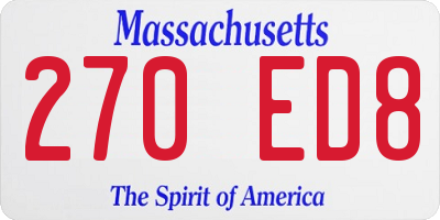 MA license plate 270ED8